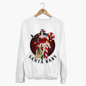 Santa Baby Christmas Jumper (Unisex)-Tattoo Clothing, Tattoo Sweatshirt, JH030-Broken Society