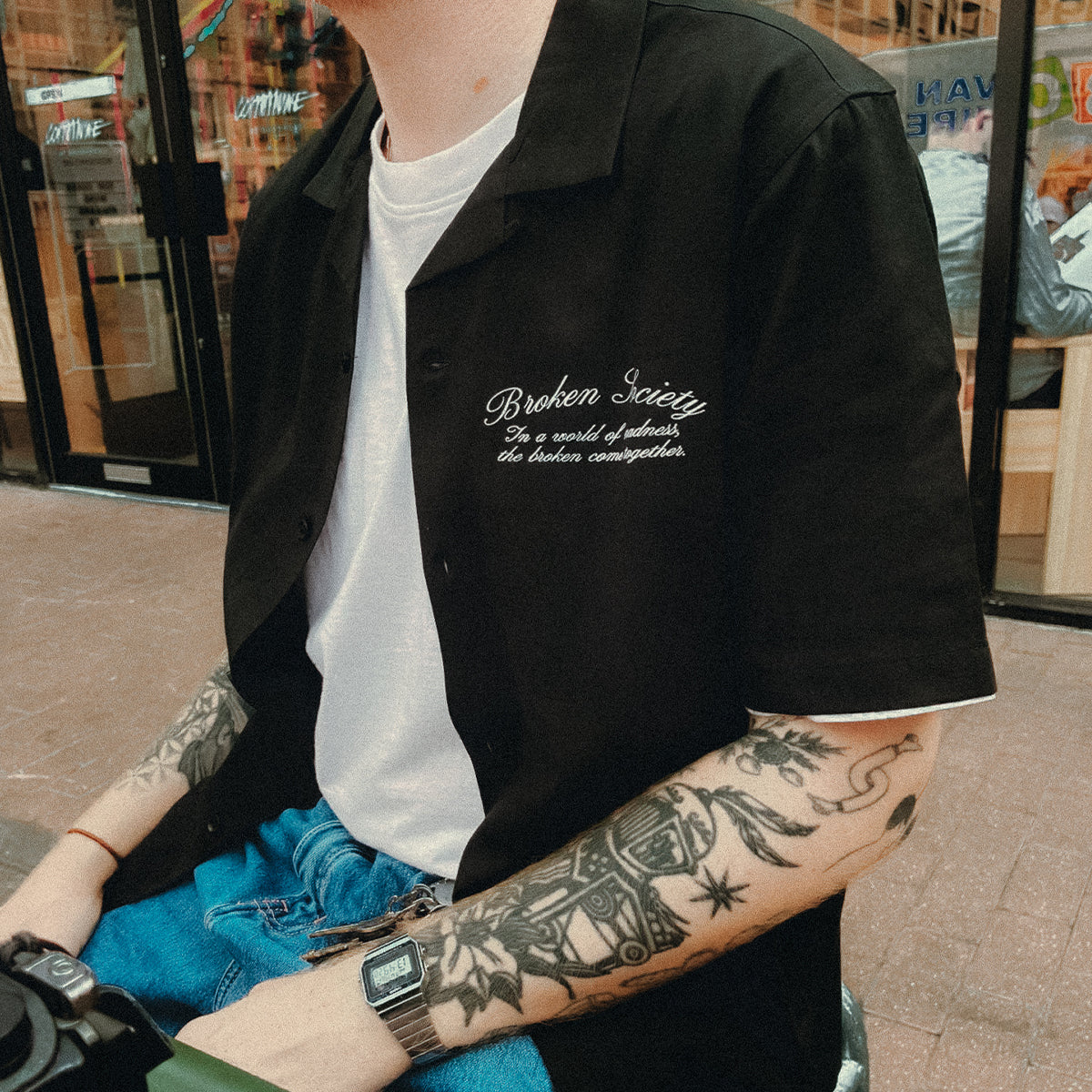 Script Havana Shirt (Unisex)-Tattoo Clothing, Tattoo Shirt, WB500-Broken Society