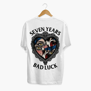 Seven Years Bad Luck T-shirt (Unisex)-Tattoo Clothing, Tattoo T-Shirt, N03-Broken Society