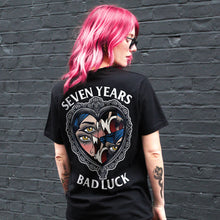 Cargar imagen en el visor de la galería, Seven Years Bad Luck T-shirt (Unisex)-Tattoo Clothing, Tattoo T-Shirt, N03-Broken Society