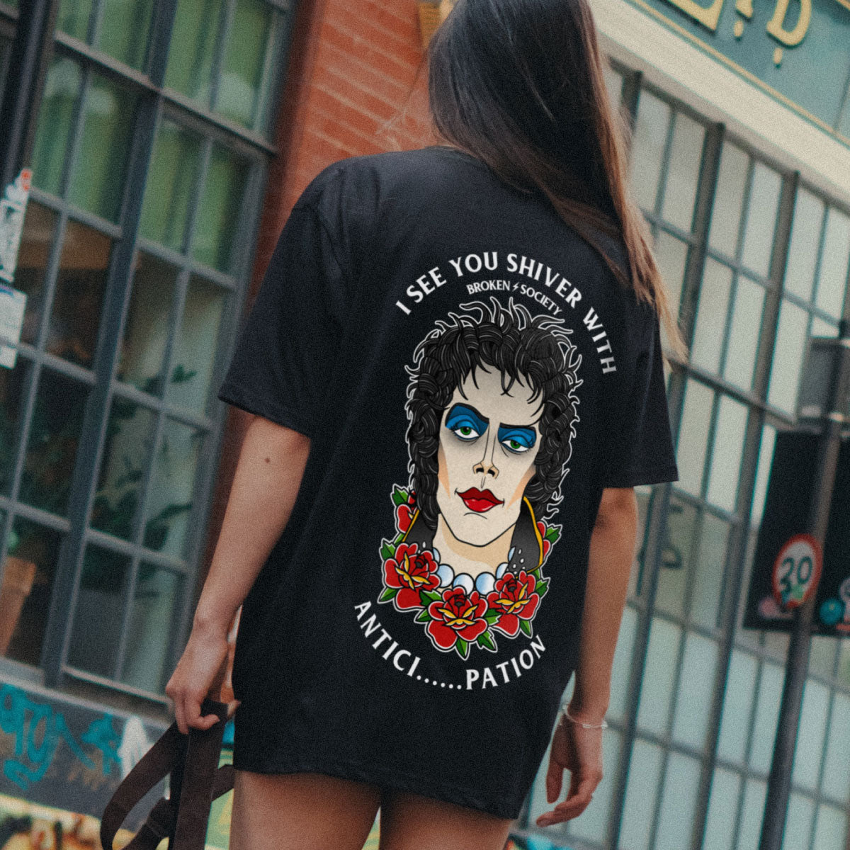 Shiver With Anticipation T-Shirt (Unisex)-Tattoo Clothing, Tattoo T-Shirt, EP01-Broken Society
