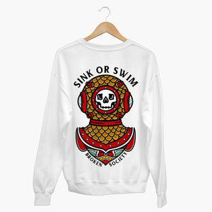 Sink Or Swim Sweatshirt (Unisex)-Tattoo Clothing, Tattoo Sweatshirt, JH030-Broken Society