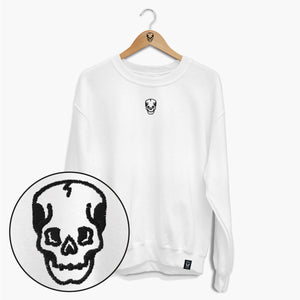 Skull Embroidered Sweatshirt (Unisex)-Tattoo Clothing, Tattoo Sweatshirt, JH030-Broken Society