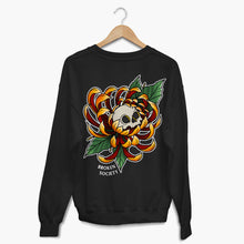 Laden Sie das Bild in den Galerie-Viewer, Skull Flower Sweatshirt (Unisex)-Tattoo Clothing, Tattoo Sweatshirt, JH030-Broken Society