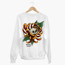 Cargar imagen en el visor de la galería, Skull Flower Sweatshirt (Unisex)-Tattoo Clothing, Tattoo Sweatshirt, JH030-Broken Society