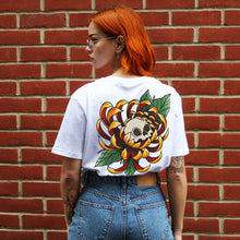 Laden Sie das Bild in den Galerie-Viewer, Skull Flower T-shirt (Unisex)-Tattoo Clothing, Tattoo T-Shirt, N03-Broken Society