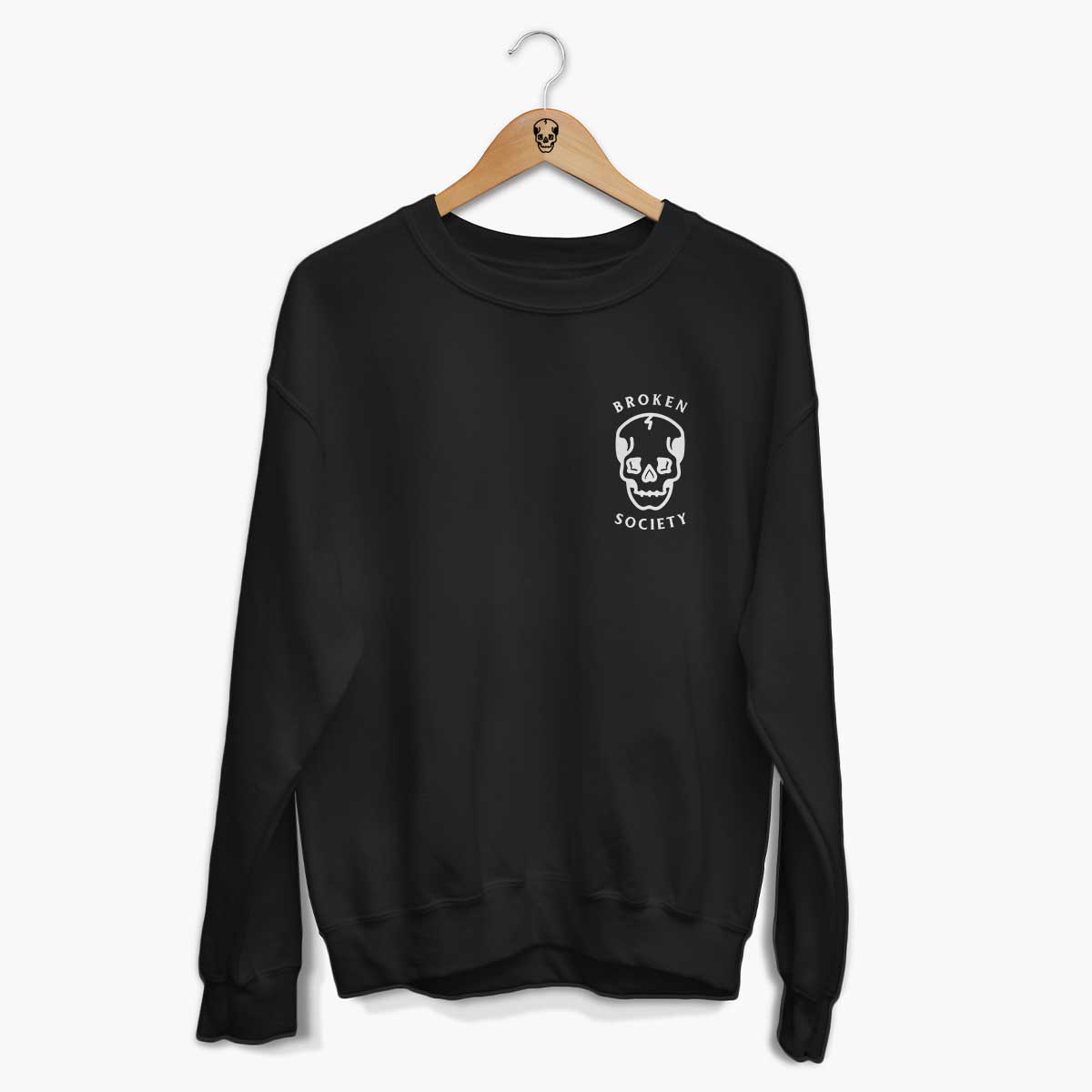 Broken Society Skull Sweatshirt (Unisex)-Tattoo Clothing, Tattoo Sweatshirt, JH030-Broken Society