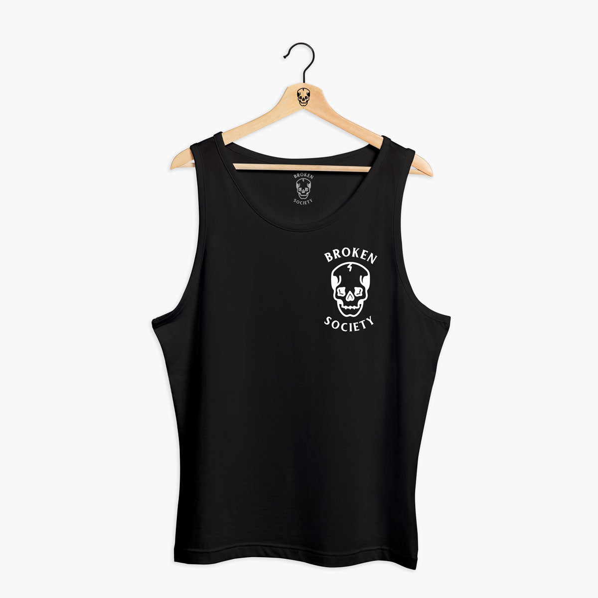 Skull Front Print Tank (Unisex)-Tattoo Clothing, Tattoo Tank, 03980-Broken Society