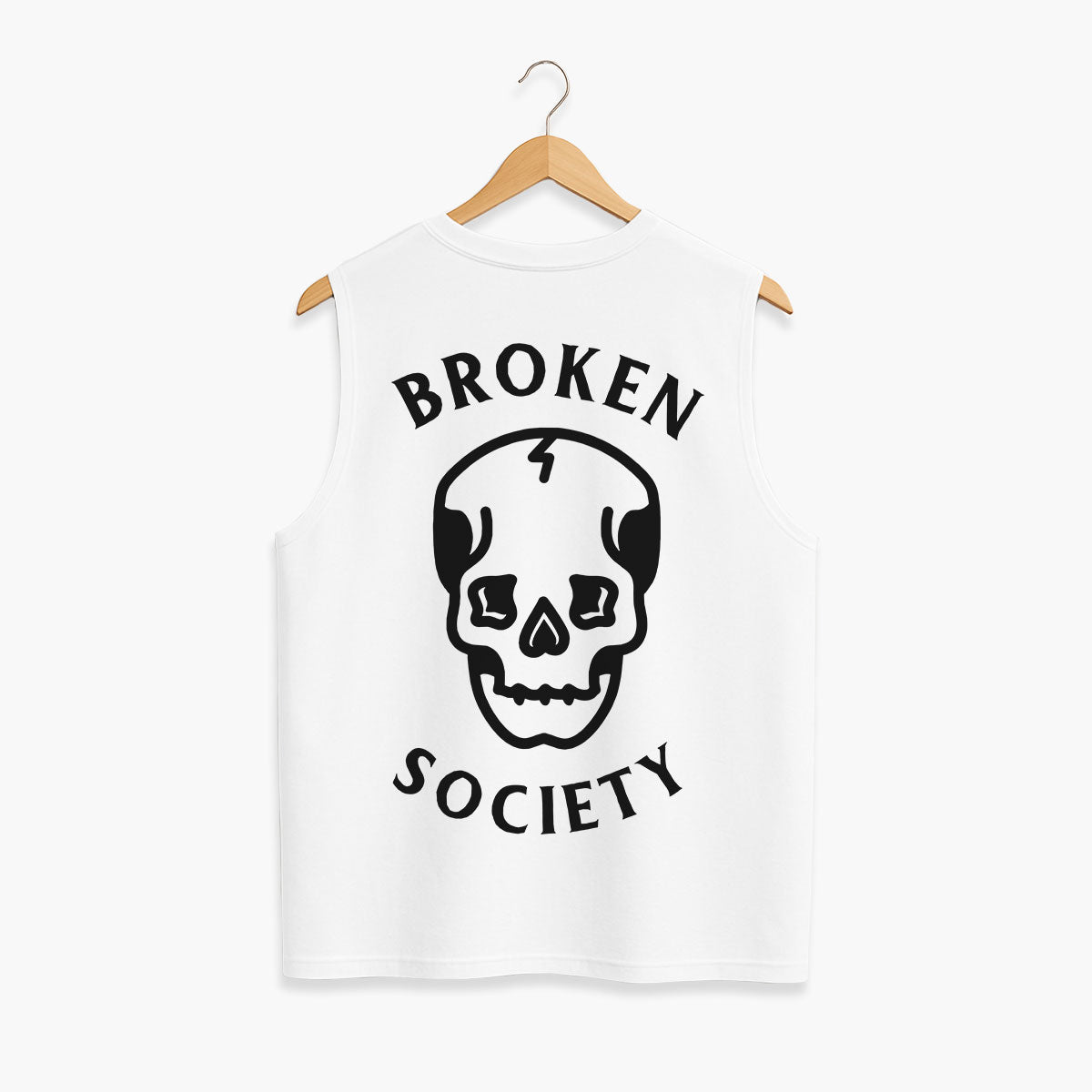 Skull Sleeveless T-Shirt (Unisex)-Tattoo Clothing, Tattoo Sleeveless T-Shirt, EP01S-Broken Society