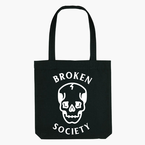 Skull Strong-As-Hell Tote Bag-Tattoo Apparel, Tattoo Accessories, Tattoo Gift, Tattoo Tote Bag-Broken Society