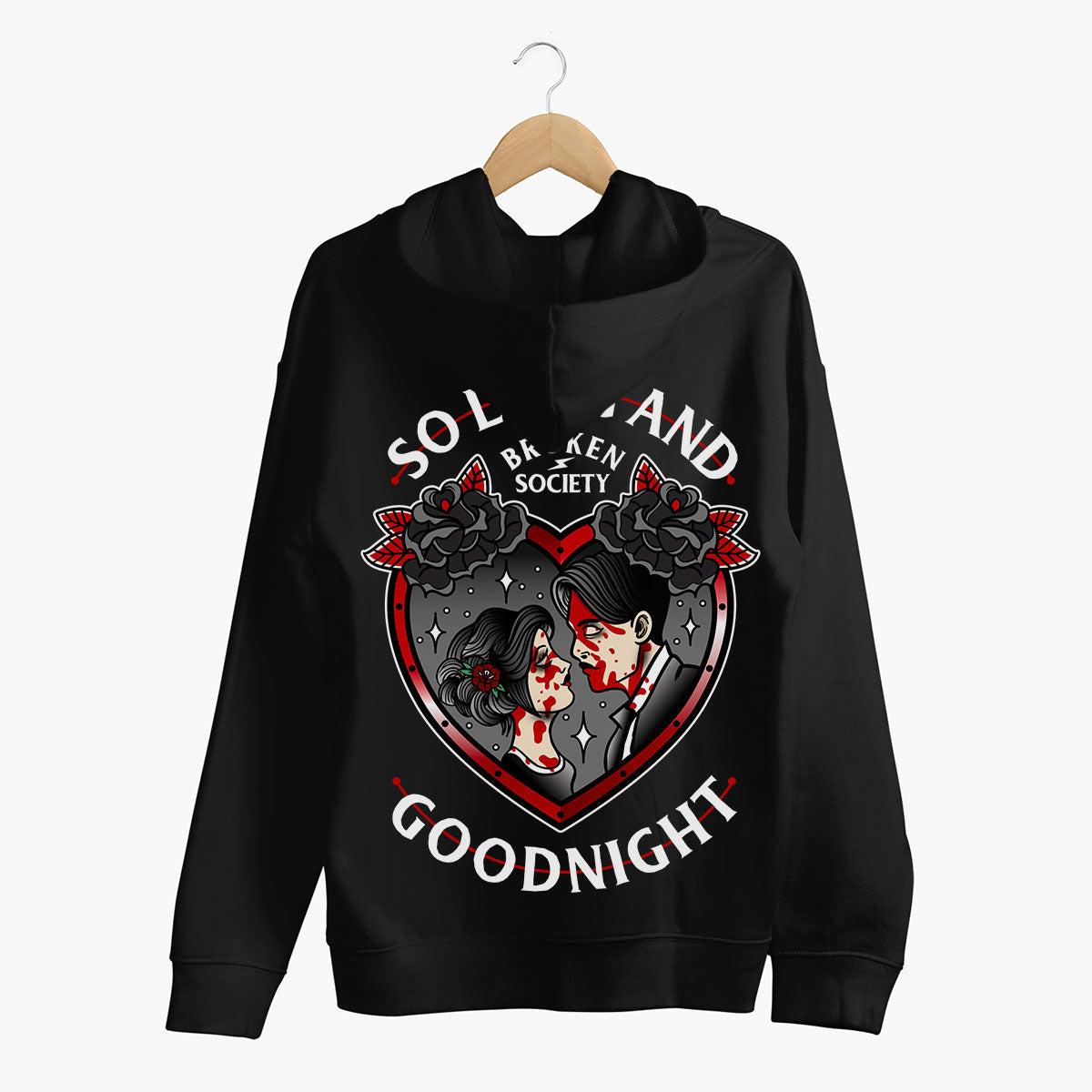 So Long And Goodnight Hoodie (Unisex)-Tattoo Clothing, Tattoo Hoodie, JH001-Broken Society
