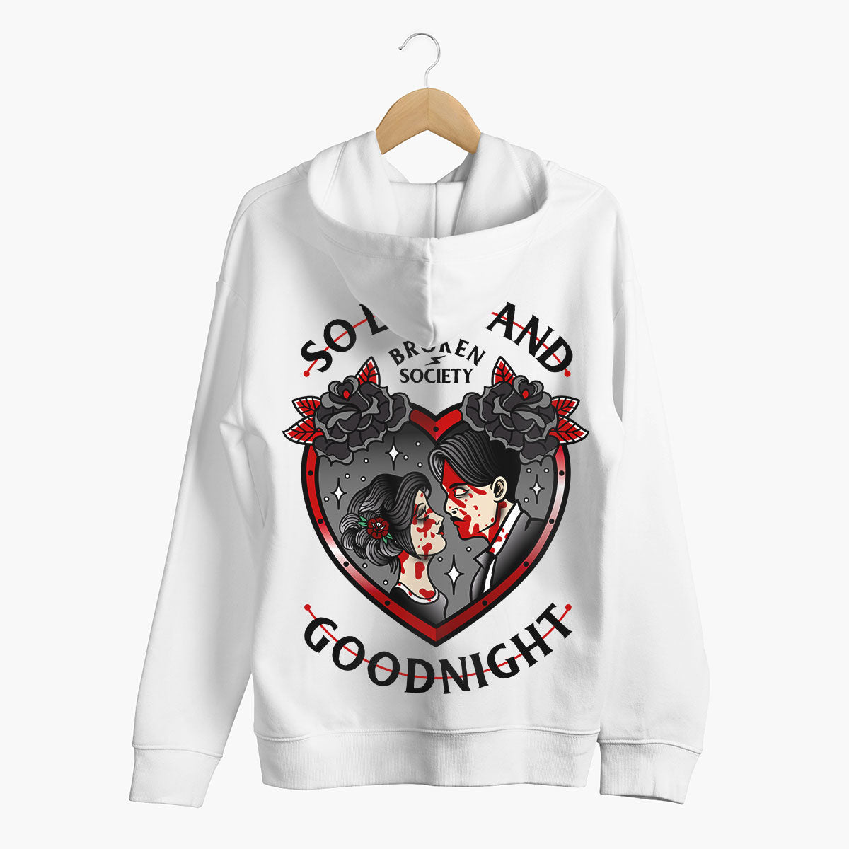 So Long And Goodnight Hoodie (Unisex)-Tattoo Clothing, Tattoo Hoodie, JH001-Broken Society