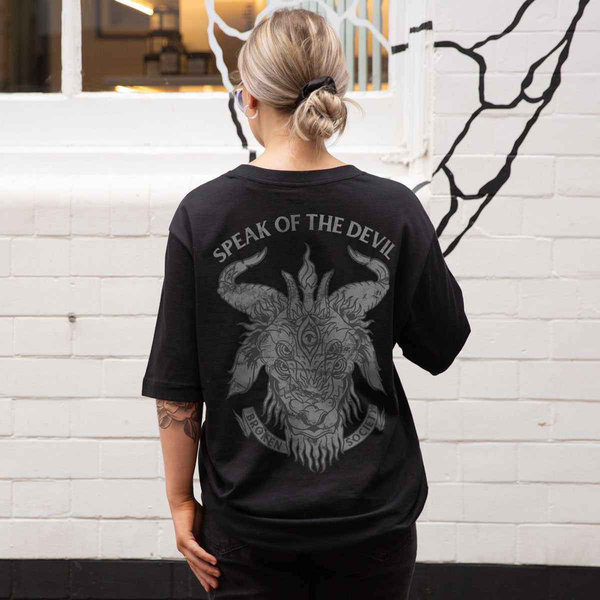 Speak Of The Devil T-shirt (Unisex)-Tattoo Clothing, Tattoo T-Shirt, N03-Broken Society