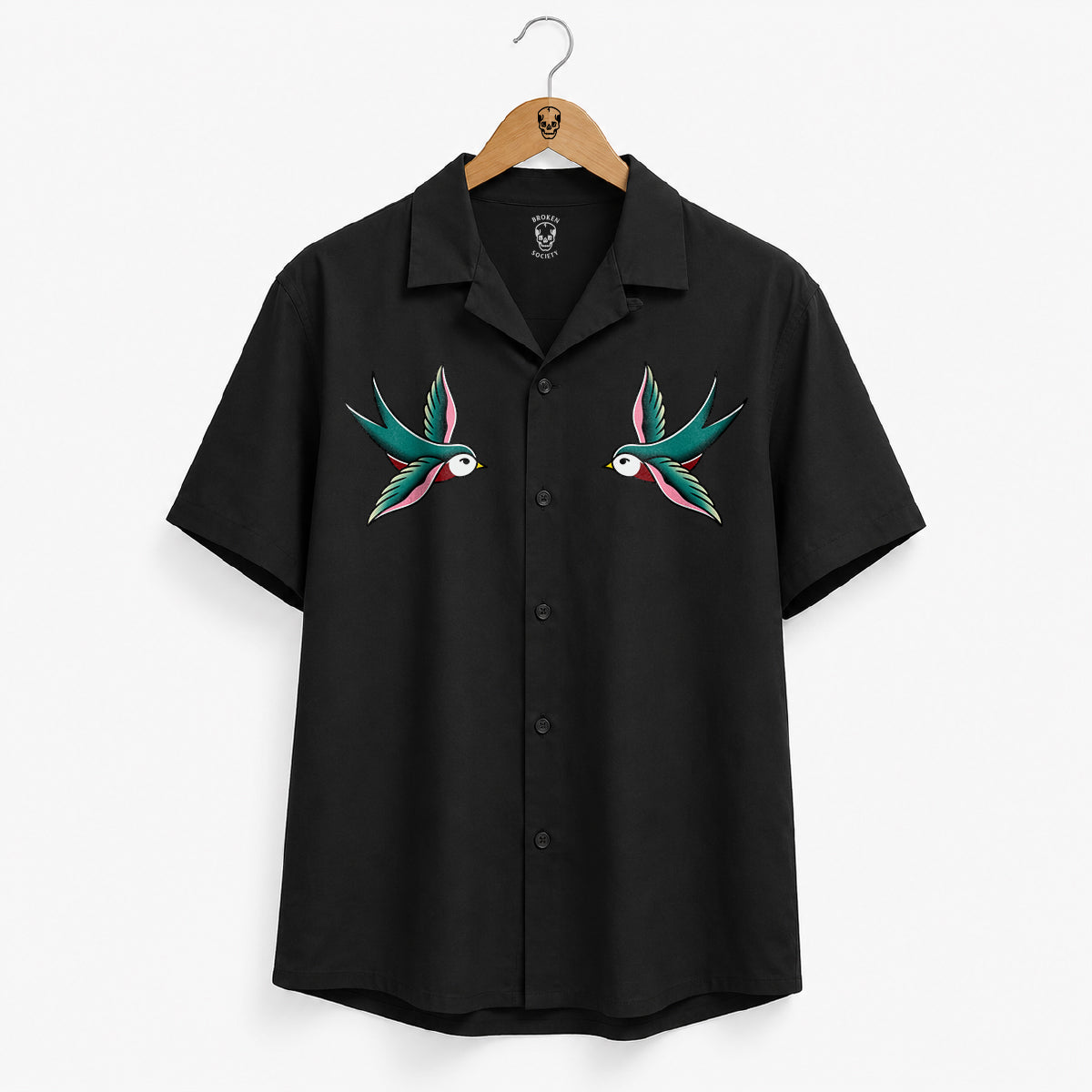 Swallows Havana Shirt (Unisex)-Tattoo Clothing, Tattoo Shirt, WB500-Broken Society