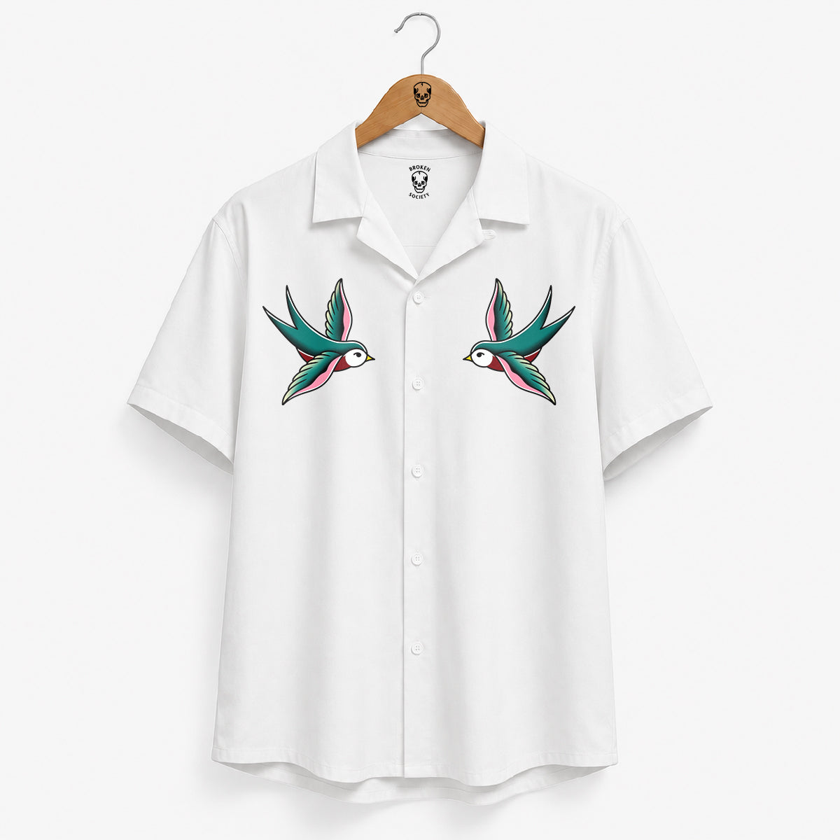 Swallows Havana Shirt (Unisex)-Tattoo Clothing, Tattoo Shirt, WB500-Broken Society