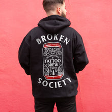 Cargar imagen en el visor de la galería, Tattoo Brew Back Print Hoodie (Unisex)-Tattoo Clothing, Tattoo Hoodie, JH001-Broken Society