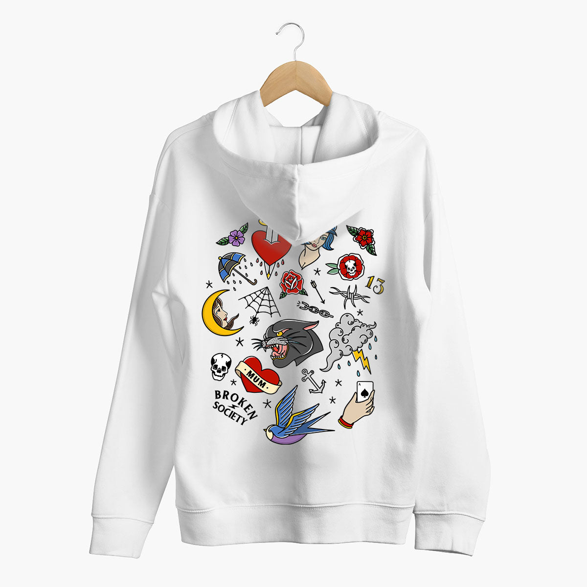 LIMITED: World Tattoo Day Hoodie (Unisex)-Tattoo Clothing, Tattoo Hoodie, JH001-Broken Society