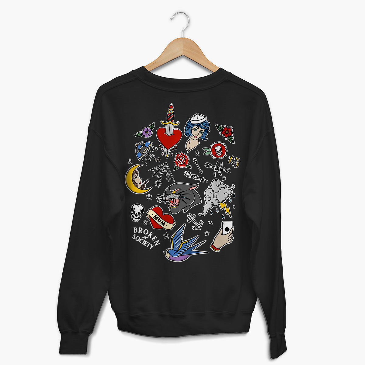 LIMITED: World Tattoo Day Sweatshirt (Unisex)-Tattoo Clothing, Tattoo Sweatshirt, JH030-Broken Society