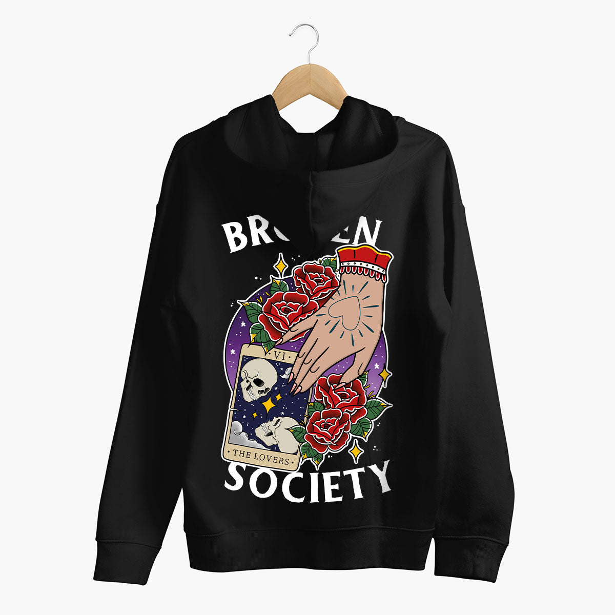 The Lovers Tarot Hoodie (Unisex)-Tattoo Clothing, Tattoo Hoodie, JH001-Broken Society