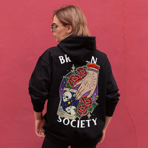 The Lovers Tarot Hoodie (Unisex)-Tattoo Clothing, Tattoo Hoodie, JH001-Broken Society