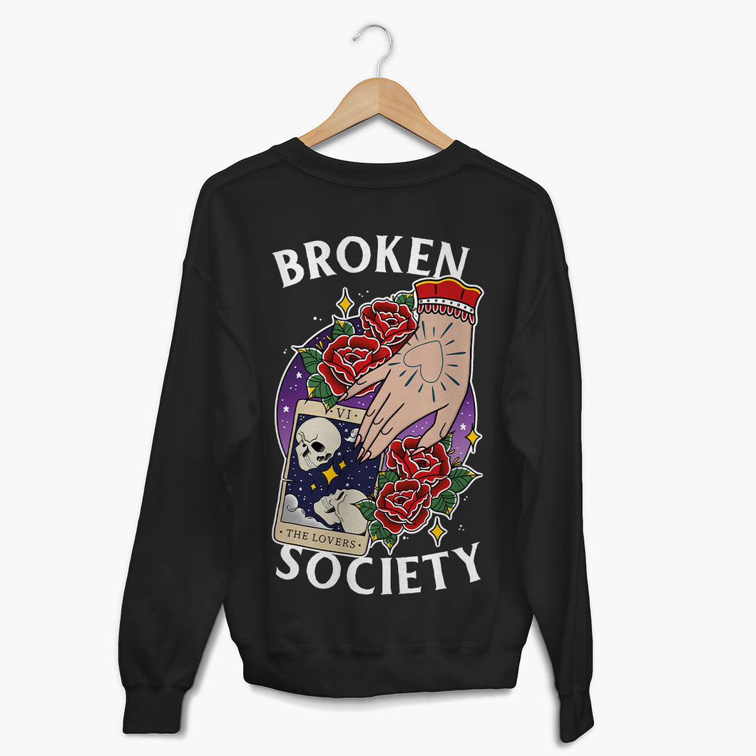 The Lovers Tarot Sweatshirt (Unisex)-Tattoo Clothing, Tattoo Sweatshirt, JH030-Broken Society