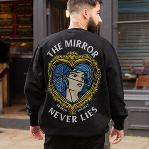 The Mirror Never Lies Sweatshirt (Unisex)-Tattoo Clothing, Tattoo Sweatshirt, JH030-Broken Society