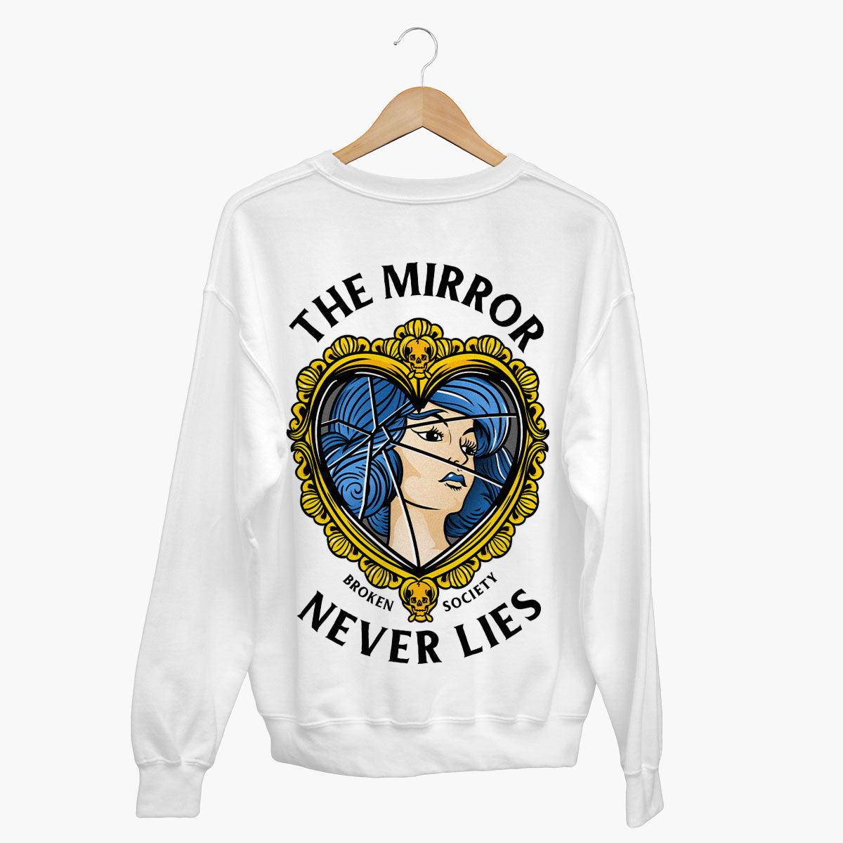 The Mirror Never Lies Sweatshirt (Unisex)-Tattoo Clothing, Tattoo Sweatshirt, JH030-Broken Society