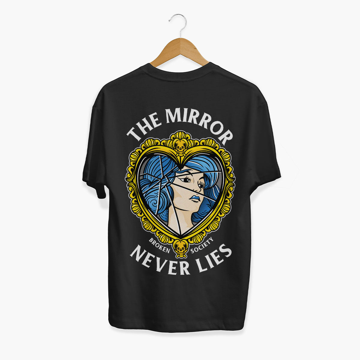 The Mirror Never Lies T-shirt (Unisex)-Tattoo Clothing, Tattoo T-Shirt, EP01-Broken Society