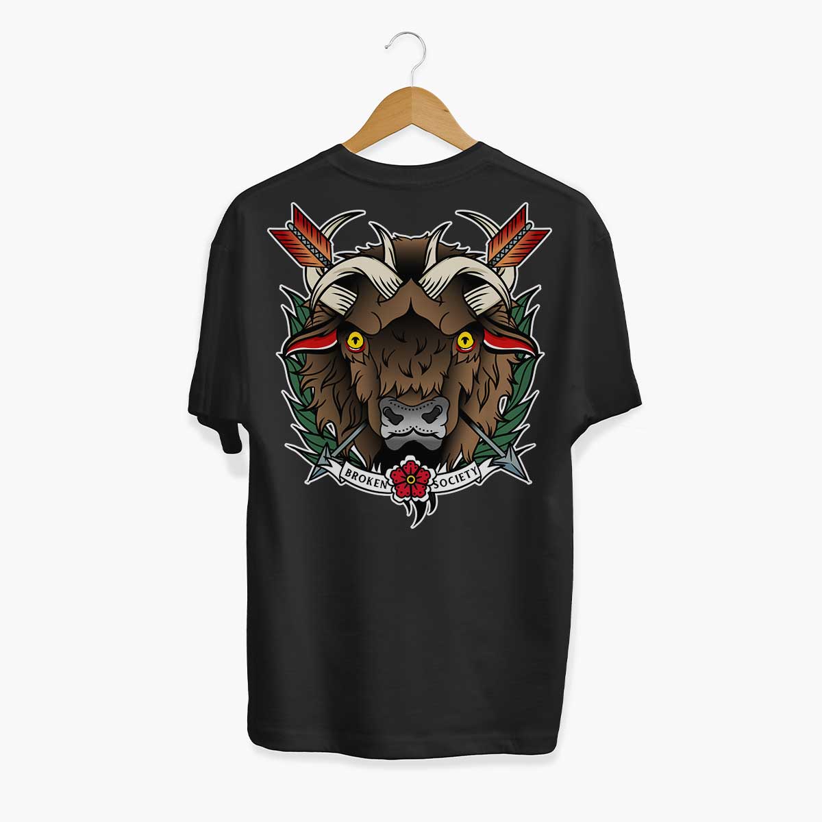 The Moon In Taurus-Tattoo Clothing, Tattoo T-Shirt, N03-Broken Society