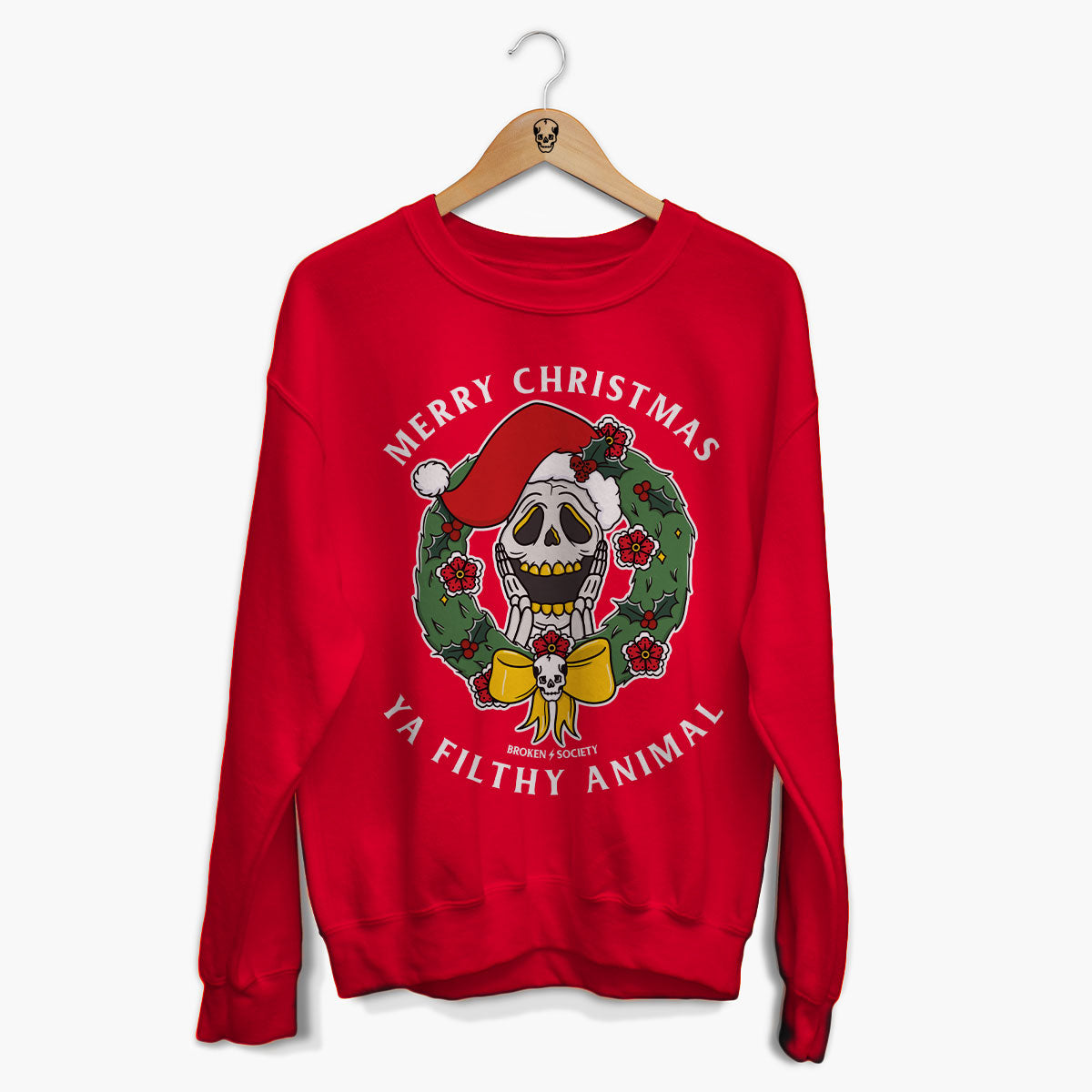 The Scream Christmas Jumper (Unisex)-Tattoo Clothing, Tattoo Sweatshirt, JH030-Broken Society