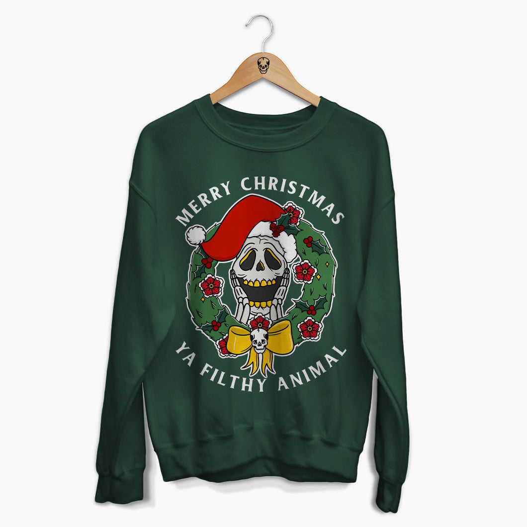 The Scream Christmas Jumper (Unisex)-Tattoo Clothing, Tattoo Sweatshirt, JH030-Broken Society