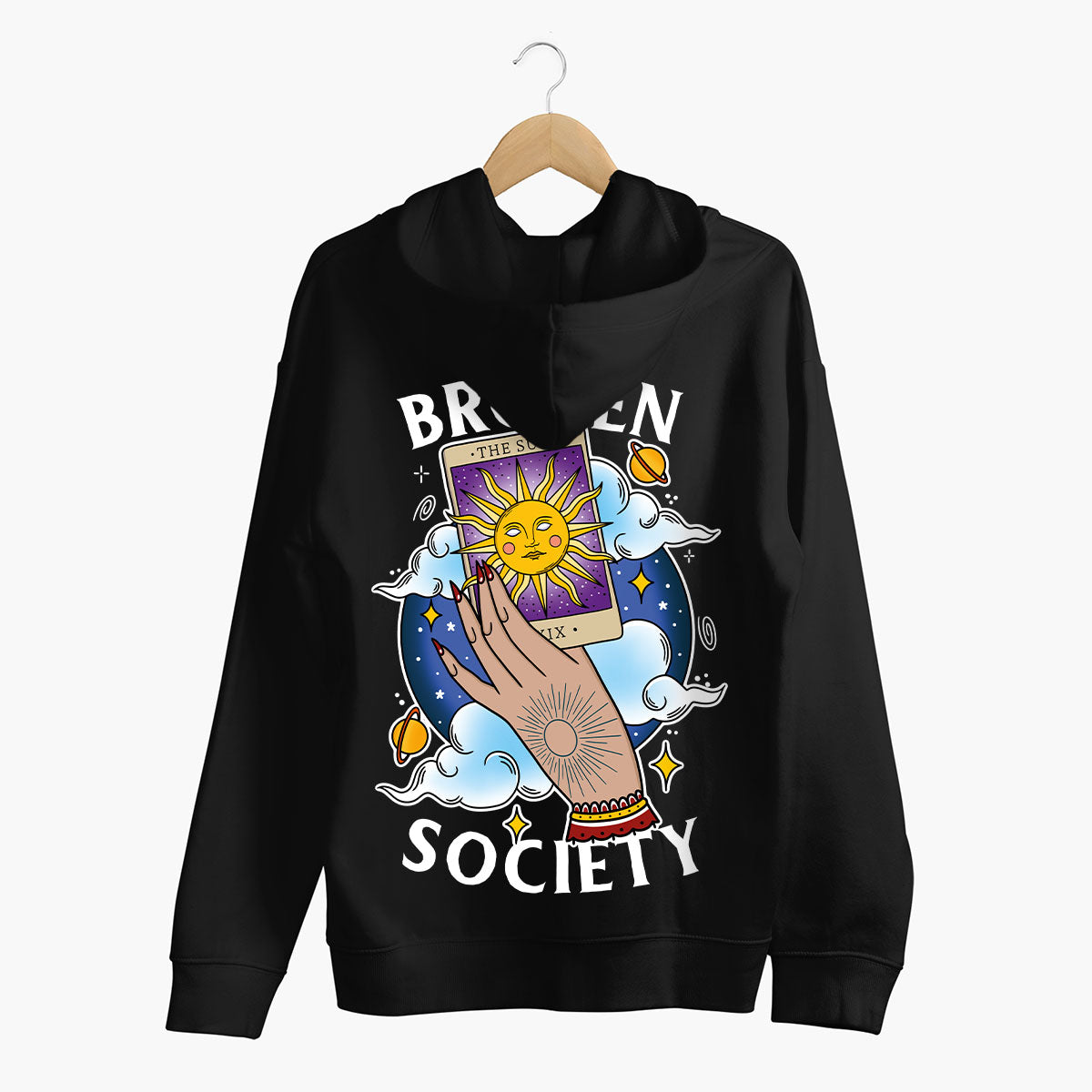The Sun Tarot Hoodie (Unisex)-Tattoo Clothing, Tattoo Hoodie, JH001-Broken Society