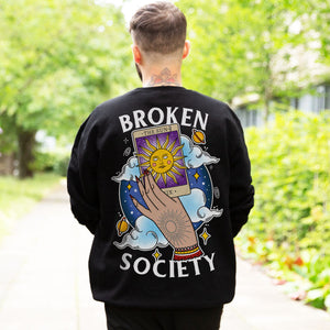The Sun Tarot Sweatshirt (Unisex)-Tattoo Clothing, Tattoo Sweatshirt, JH030-Broken Society