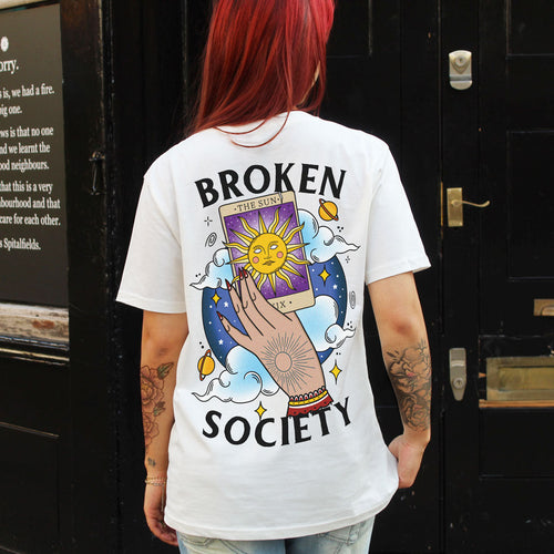 The Sun Tarot T-shirt (Unisex)-Tattoo Clothing, Tattoo T-Shirt, N03-Broken Society