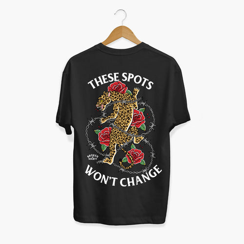 These Spots Won't Change T-shirt (Unisex)-Tattoo Clothing, Tattoo T-Shirt, N03-Broken Society