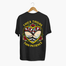 Cargar imagen en el visor de la galería, Thick Thighs Thin Patience T-shirt (Unisex)-Tattoo Clothing, Tattoo T-Shirt, N03-Broken Society