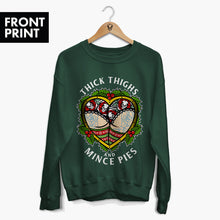 Laden Sie das Bild in den Galerie-Viewer, Thick Thighs Mince Pies Christmas Jumper (Unisex)-Tattoo Clothing, Tattoo Sweatshirt, JH030-Broken Society