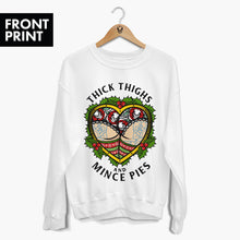 Laden Sie das Bild in den Galerie-Viewer, Thick Thighs Mince Pies Christmas Jumper (Unisex)-Tattoo Clothing, Tattoo Sweatshirt, JH030-Broken Society