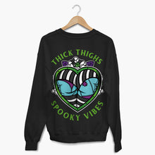 Load image into Gallery viewer, Thick Thighs Spooky Vibes Sweatshirt (Unisex)-Tattoo Clothing, Tattoo Sweatshirt, JH030-Broken Society