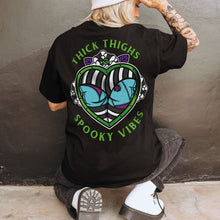 Laden Sie das Bild in den Galerie-Viewer, Thick Thighs Spooky Vibes T-shirt (Unisex)-Tattoo Clothing, Tattoo T-Shirt, EP01-Broken Society