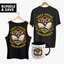 Laden Sie das Bild in den Galerie-Viewer, Thick Thighs Summer Bundle (Black)-Tattoo Apparel, Tattoo Accessories, Tattoo Gift, Tattoo Bundle-Broken Society