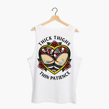 Cargar imagen en el visor de la galería, Thick Thighs Thin Patience Tank (Unisex)-Tattoo Clothing, Tattoo Tank, 03980-Broken Society