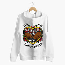 Load image into Gallery viewer, Thick Thighs Thin Patience Hoodie (Unisex)-Tattoo Clothing, Tattoo Hoodie, JH001-Broken Society