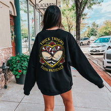 Cargar imagen en el visor de la galería, Thick Thighs Thin Patience Sweatshirt (Unisex)-Tattoo Clothing, Tattoo Sweatshirt, JH030-Broken Society