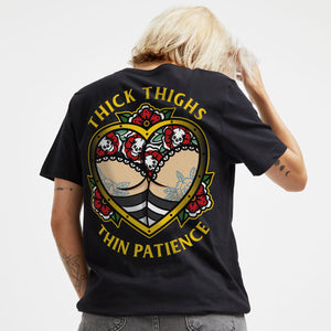 Thick Thighs Thin Patience – TX Peacock Designs