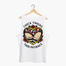 Load image into Gallery viewer, Thick Thighs Thin Patience Tank (Unisex)-Tattoo Clothing, Tattoo Tank, 03980-Broken Society