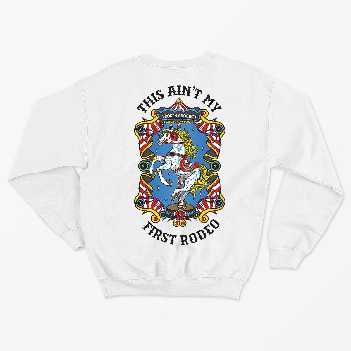 This Ain't My First Rodeo Kids Sweatshirt (Unisex)-Tattoo Clothing, Tattoo Sweatshirt, JH030J-Broken Society