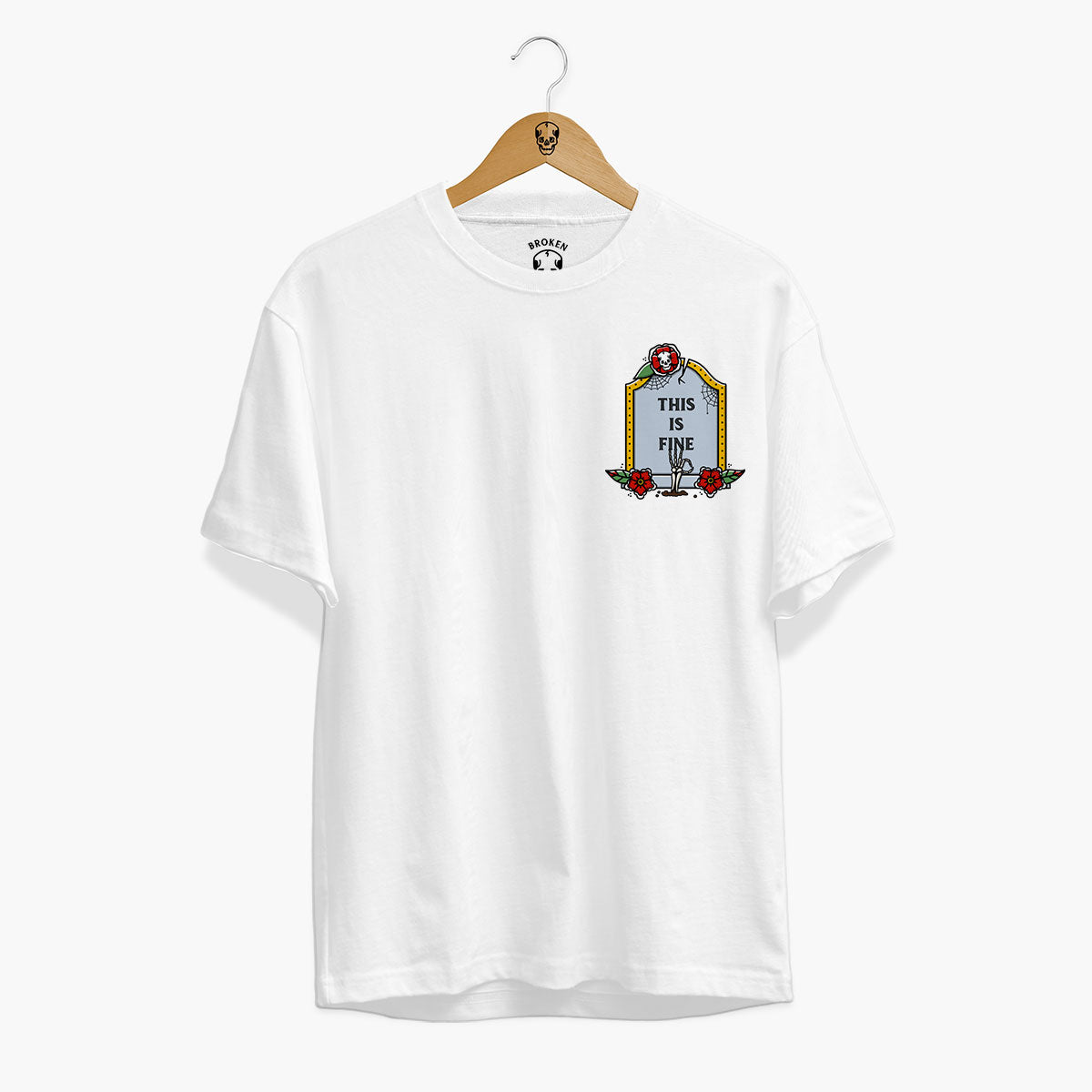 This Is Fine T-shirt (Unisex)-Tattoo Clothing, Tattoo T-Shirt, N03-Broken Society
