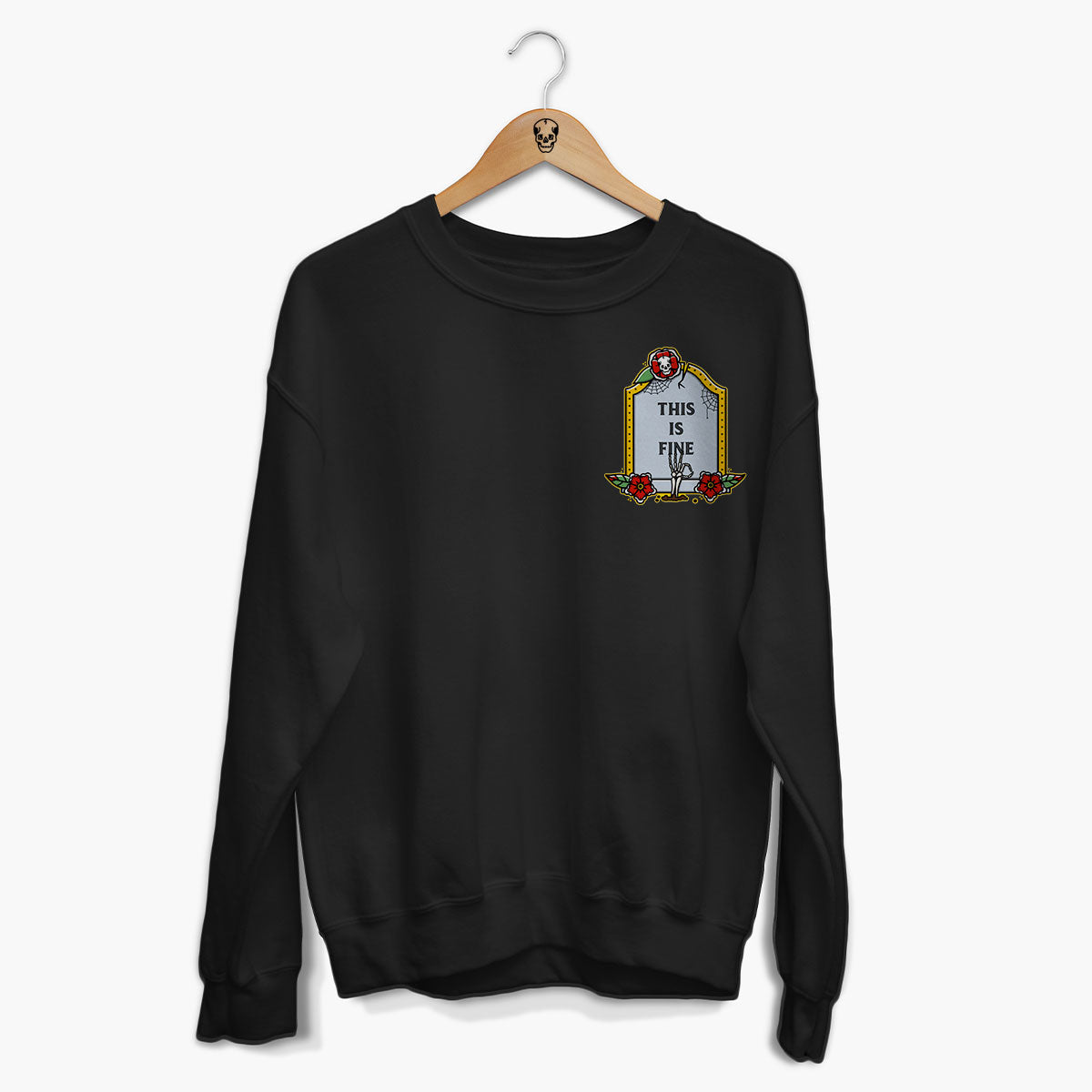 This Is Fine Sweatshirt (Unisex)-Tattoo Clothing, Tattoo Sweatshirt, JH030-Broken Society