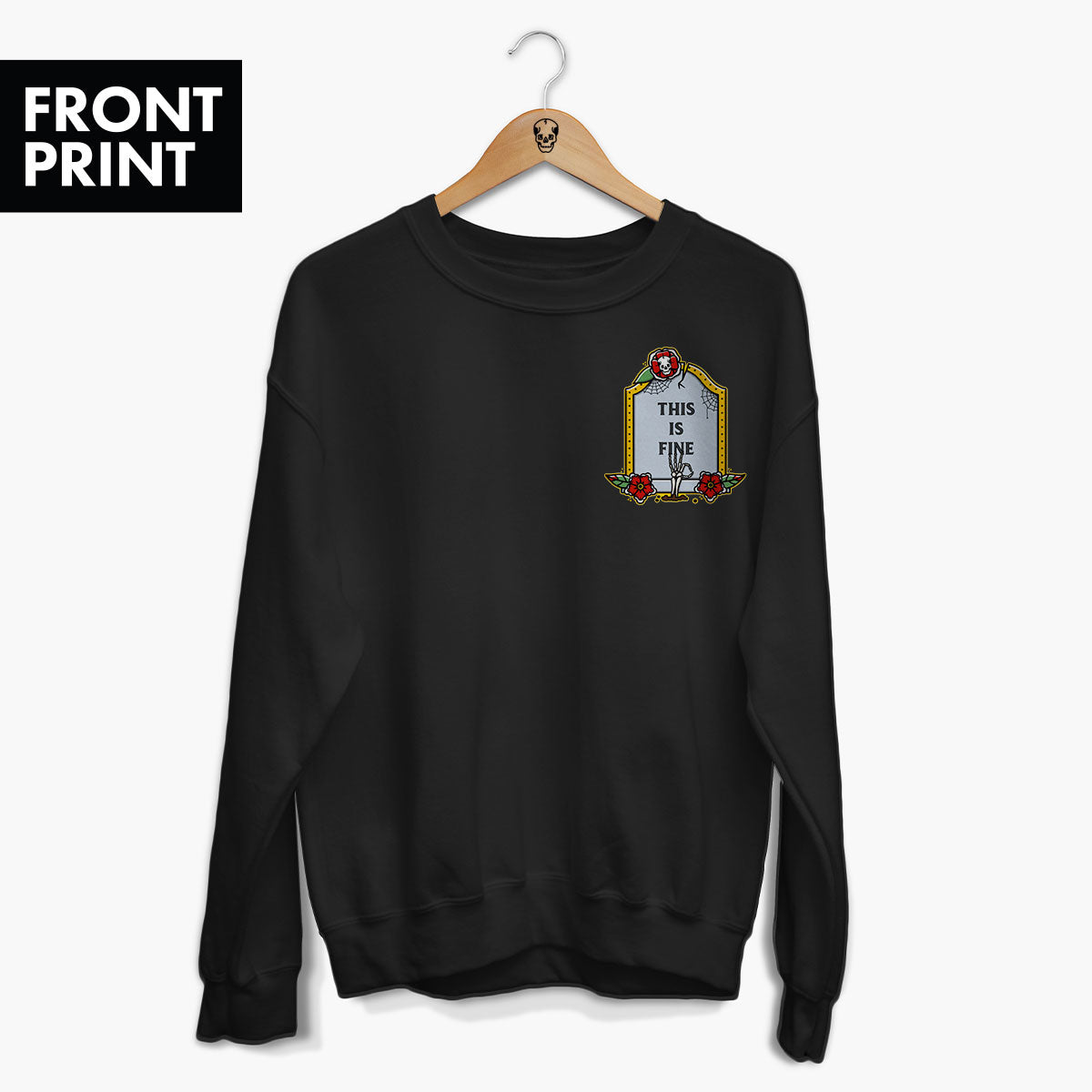 This Is Fine Sweatshirt (Unisex)-Tattoo Clothing, Tattoo Sweatshirt, JH030-Broken Society